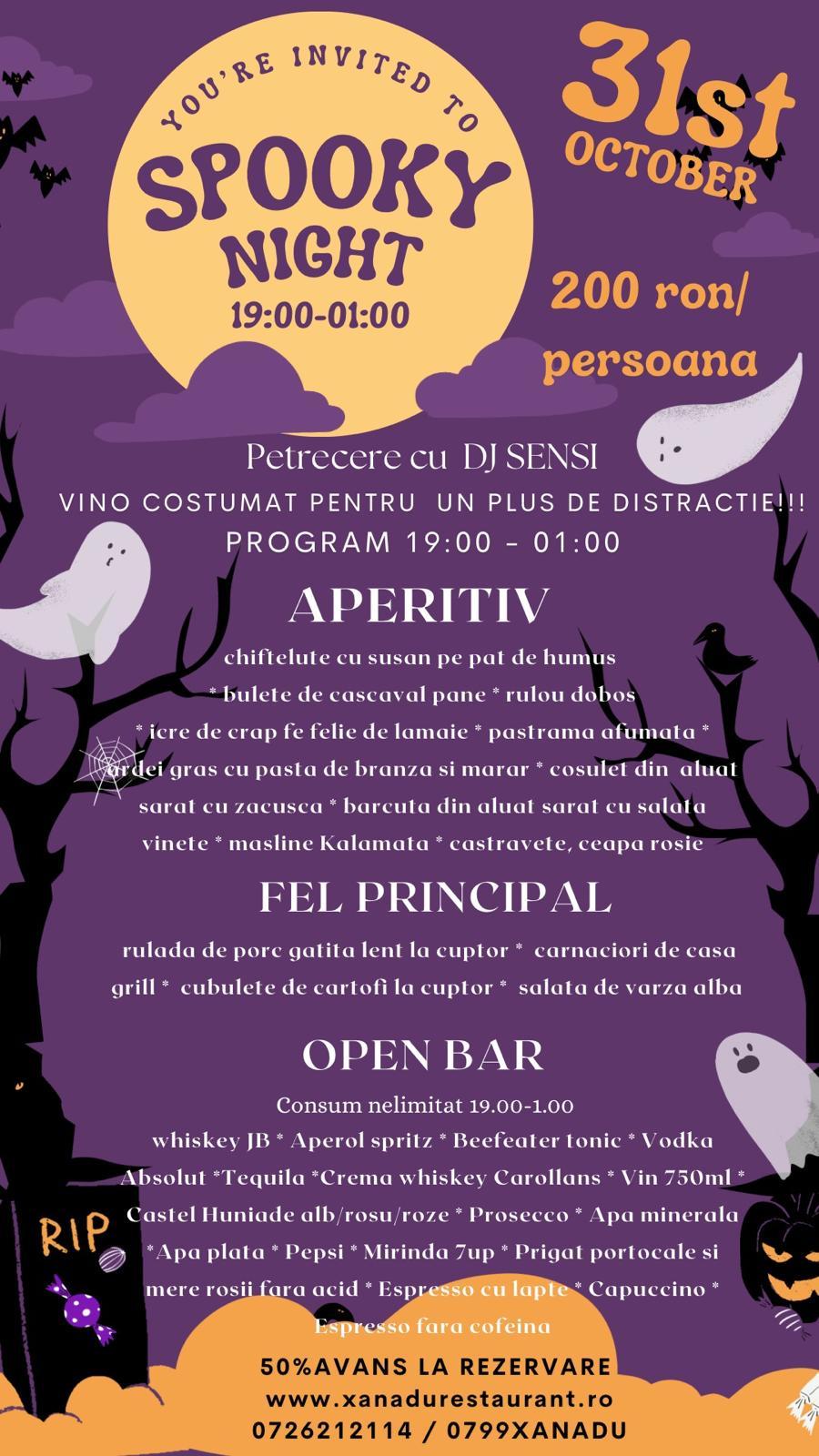 SPOOKY NIGHT 31 OCTOMBRIE